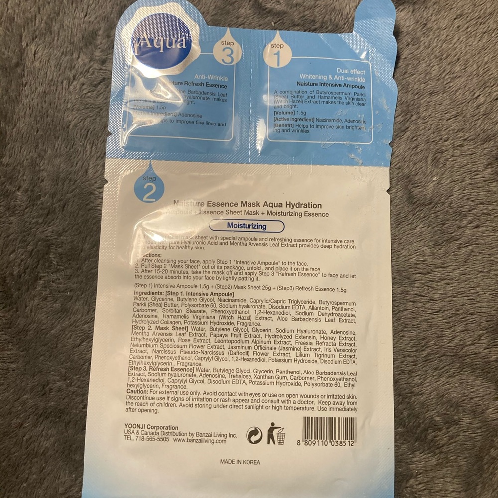 3-Step Hydration Sheet Mask - Picture 2 of 2